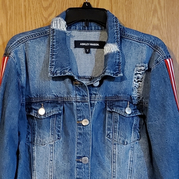 Ashley Mason distressed denim jacket - Picture 3 of 11